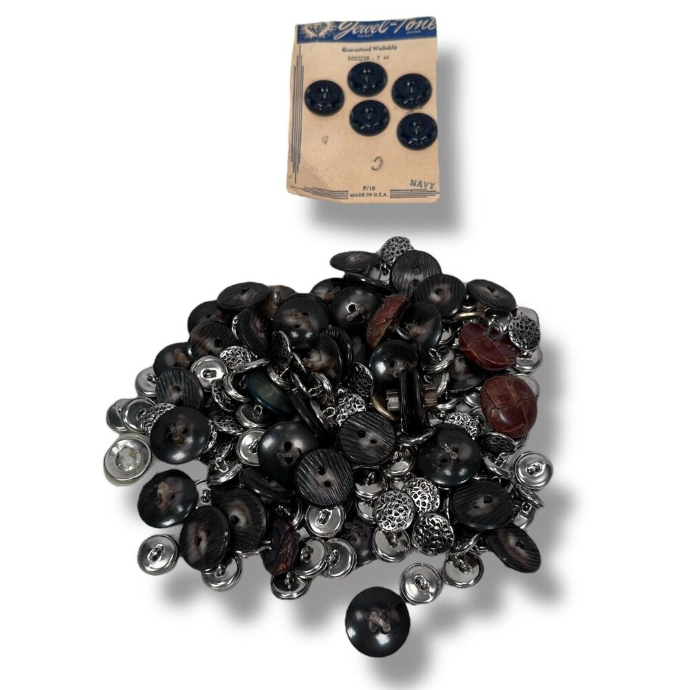 Vintage Mismatched Loose Button Lot Some Full Sets Variety Colors Sizes Sewing‎